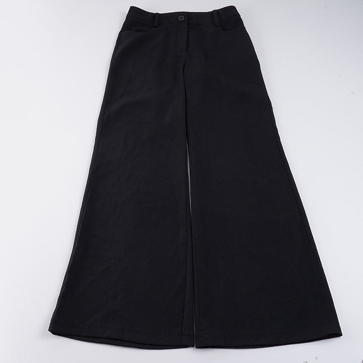 Damen Figurformende High‑Waist Flaredhose mit verdecktem Reißverschluss und Gürtelschlaufen Drune