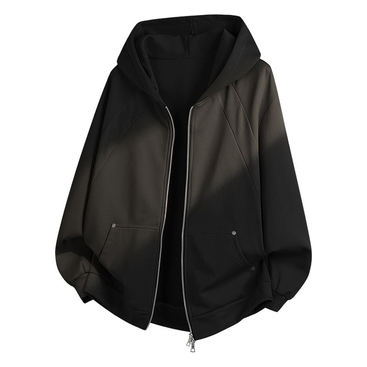 Damen Oversize Kapuzen‑Zipjacke mit Raglanärmeln & Eingrifftaschen Drune
