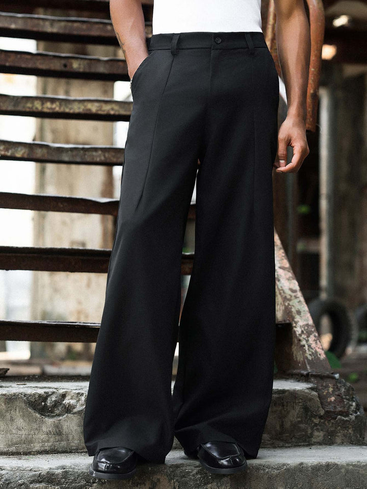 Herren Elegante und bequeme weite Stoffhose Drune