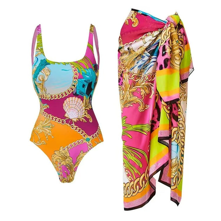 Damen Badeanzug mit passendem Strandtuch Drune