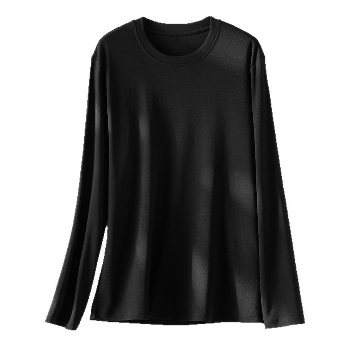 Damen Langärmeliges Rundhals-Longsleeve aus Modal-Mix mit fließender Silhouette Drune