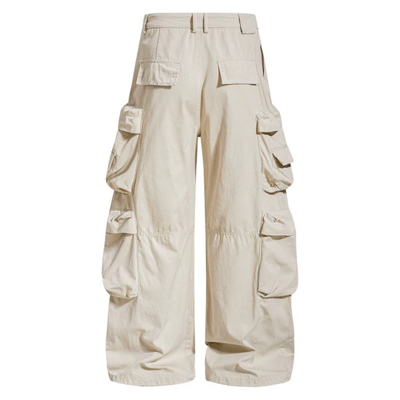 Damen weite Cargo-Culottehose mit Oversize-Taschen und Stern-Leo-Applikation Drune