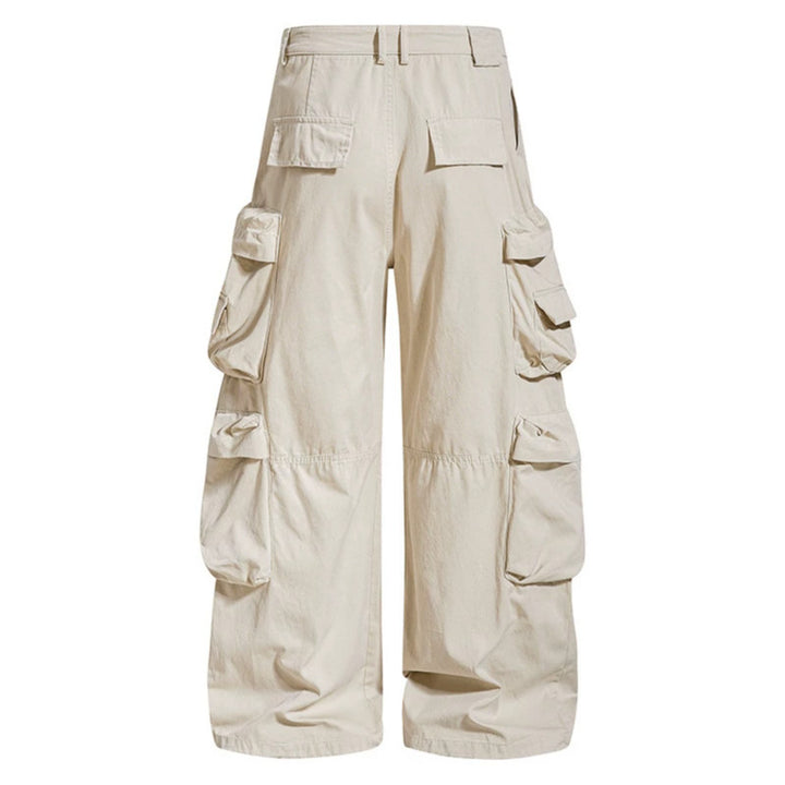 Damen weite Cargo-Culottehose mit Oversize-Taschen und Stern-Leo-Applikation Drune