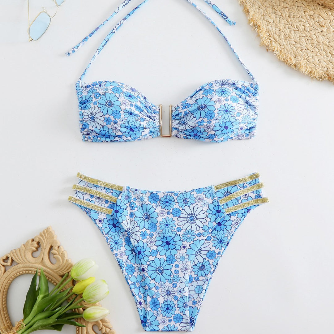 Damen Bandeau-Bikini mit verstellbaren Trägern und elegantem Schnitt Drune