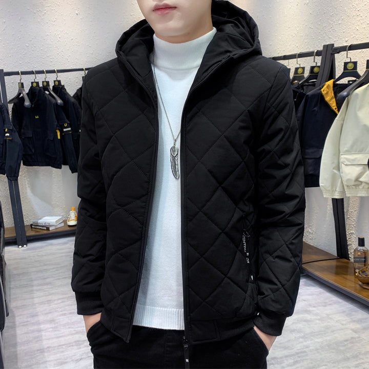 Herren Stepp-Kapuzenjacke im Slim-Fit mit Diamantsteppung und thermischer Isolierung Drune