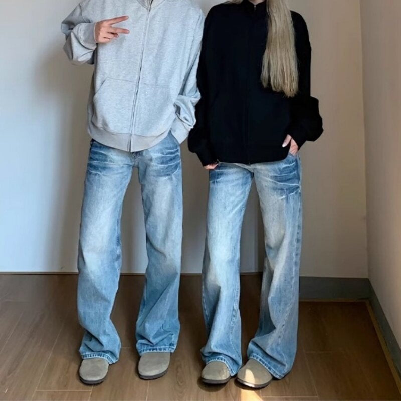 Damen Lässige Weitgeschnittene Jeans Drune