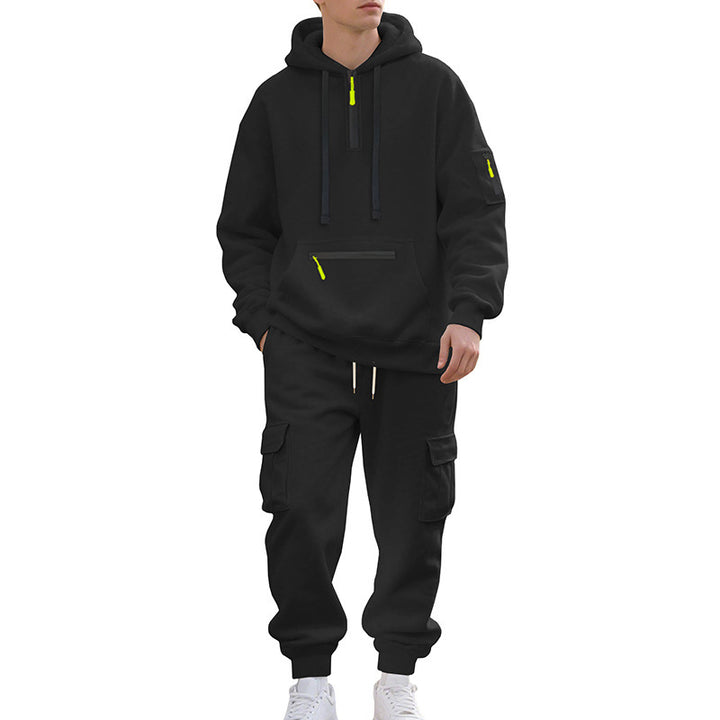 Herren Sportliches Cargo-Set mit Kapuzenpullover und praktischen Taschen Drune