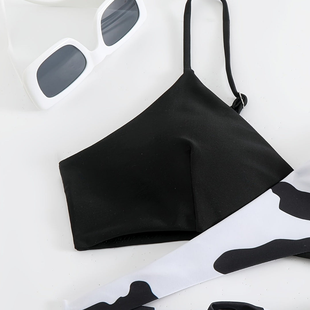 Damen Triangel-Bikini mit sportlichem Knoten-Design Drune