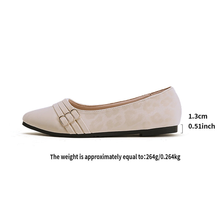 Damen Elegante und bequeme Ballerinas mit modischem Schleifenakzent und edlen Schnallen Drune