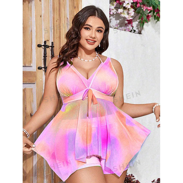 Damen Buntes Badeoberteil mit verspieltem Design Drune