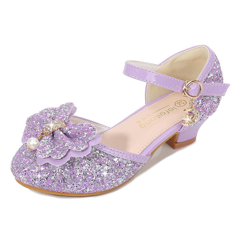 Mädchen Ballerina Schuhe mit funkelndem Blumenmotiv Drune