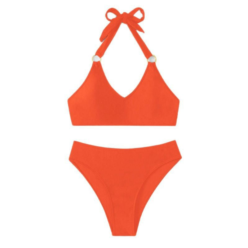 Damen Triangel-Bikini mit verstellbaren Trägern und eleganten Akzenten Drune