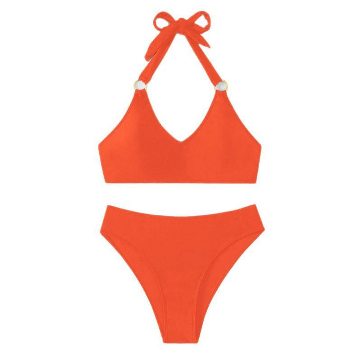Damen Triangel-Bikini mit verstellbaren Trägern und eleganten Akzenten Drune