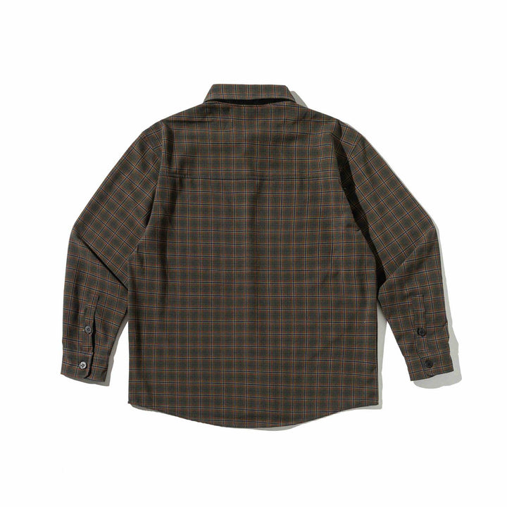 Herren Karierte Hemdjacke aus schwerem Twill mit Brustpattentasche und gerundetem Saum Drune
