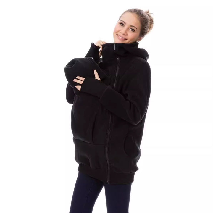 Damen kuscheliger Tragepullover mit integriertem Baby-Einsatz Drune