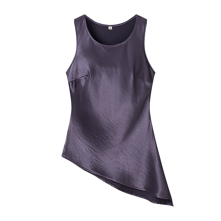 Damen Set bestehend aus elegantem Oberteil mit asymmetrischem Saum und weit geschnittener Hose Drune