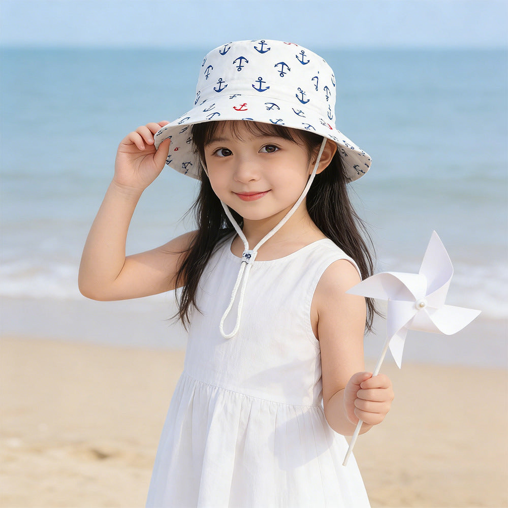 Unisex nan Kinder Sonnenhut mit breiter Krempe verstellbarem Kinnband und Einhornprint  Drune