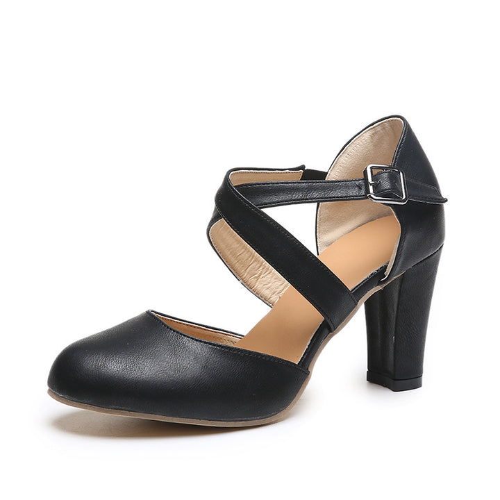 Damen Hochwertige Riemchen-Pumps mit Blockabsatz Drune