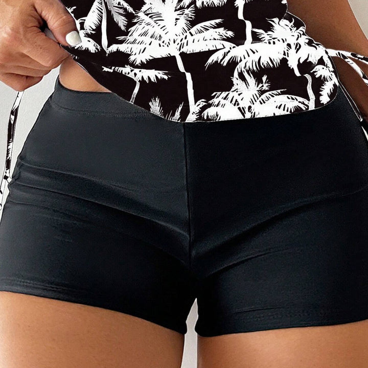 Damen Sportliches Tankini-Set mit verstellbaren Seitenschnüren Drune
