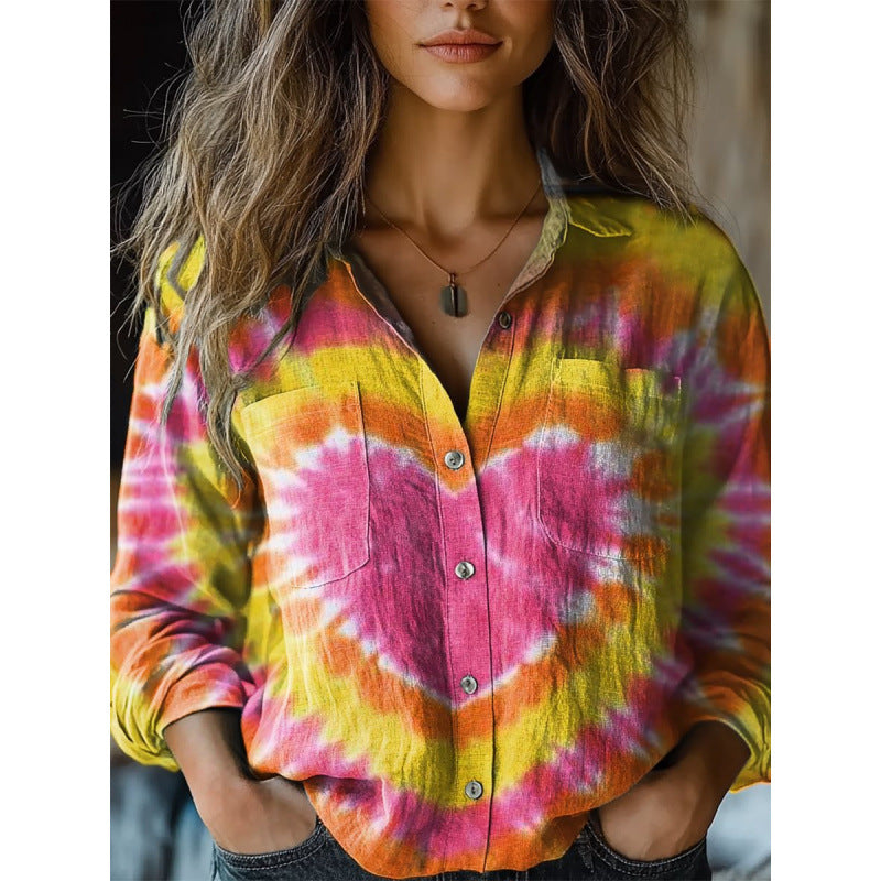 Damen Modische Bluse mit Paisleymuster Drune
