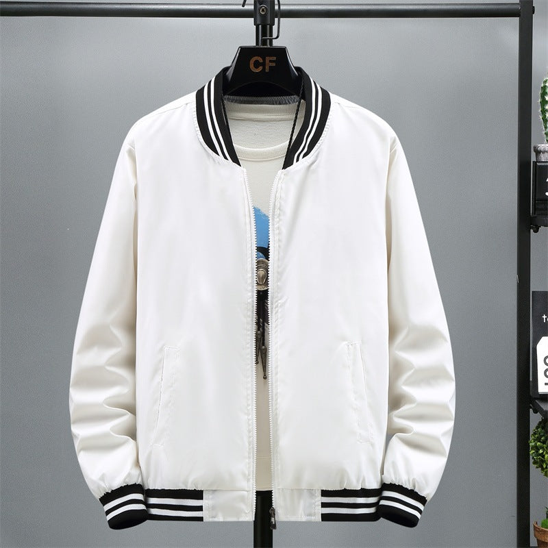 Herren Modische Bomberjacke mit Kontraststreifen Drune