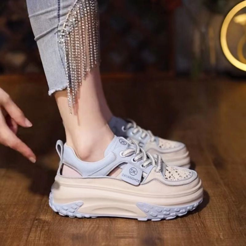 Damen High-Top Sneakers mit gepolsterter Sohle und atmungsaktiver Konstruktion Drune