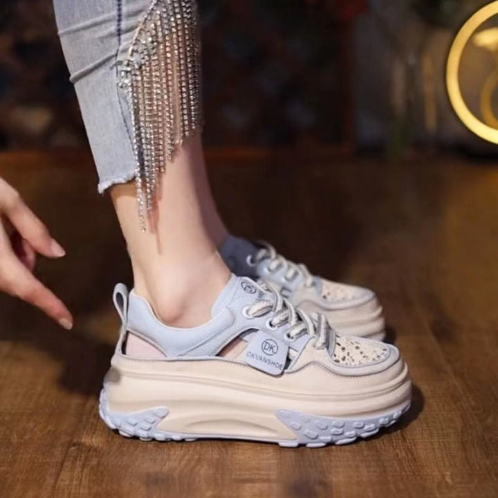 Damen High-Top Sneakers mit gepolsterter Sohle und atmungsaktiver Konstruktion Drune