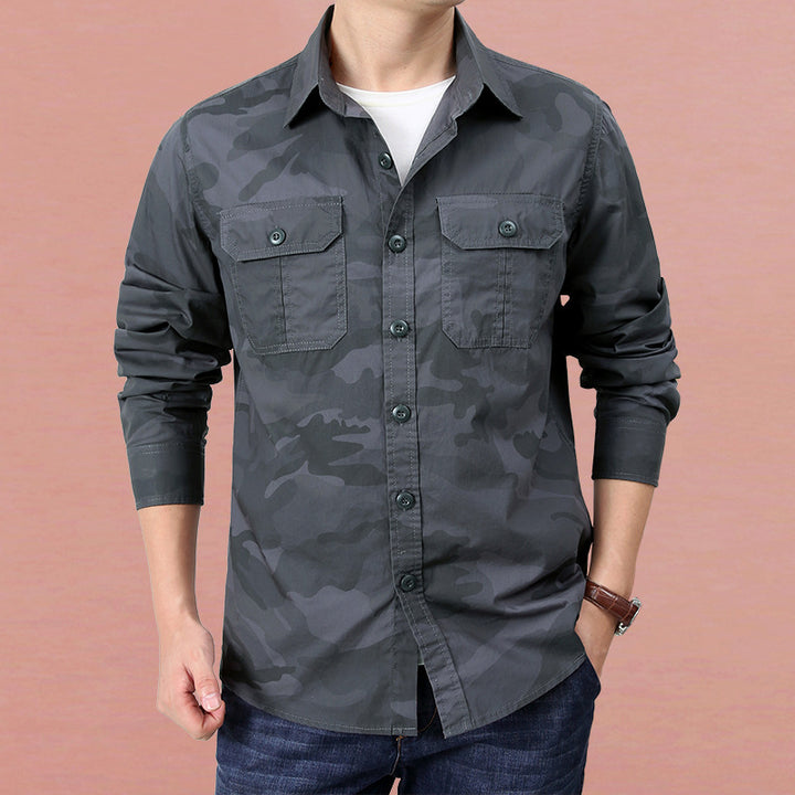 Herren Modisches Utility-Hemd Drune