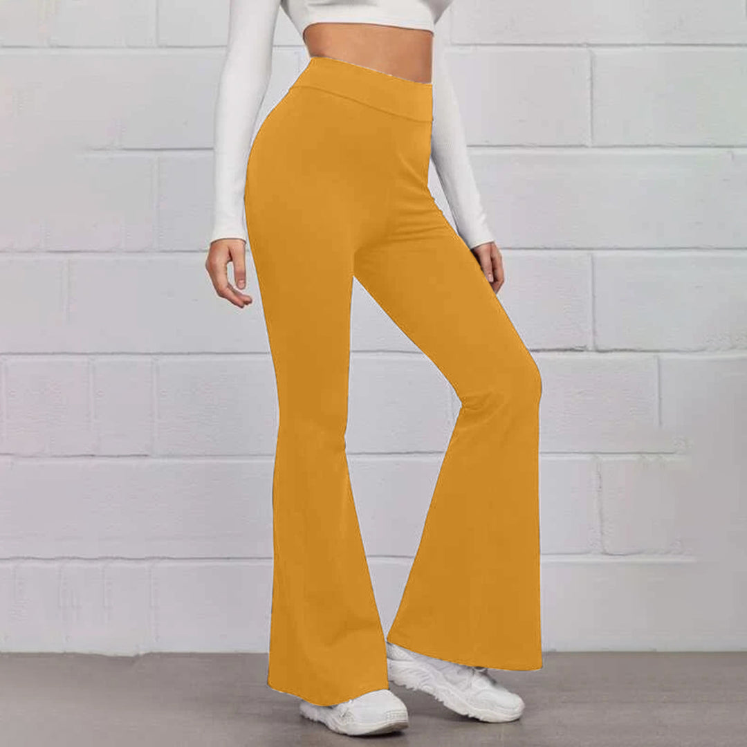 Damen Hochsitze Flared-Hosen Drune