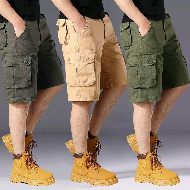 Herren Cargo-Shorts mit einer Vielzahl von praktischen Taschen und verstellbarem Bund Drune