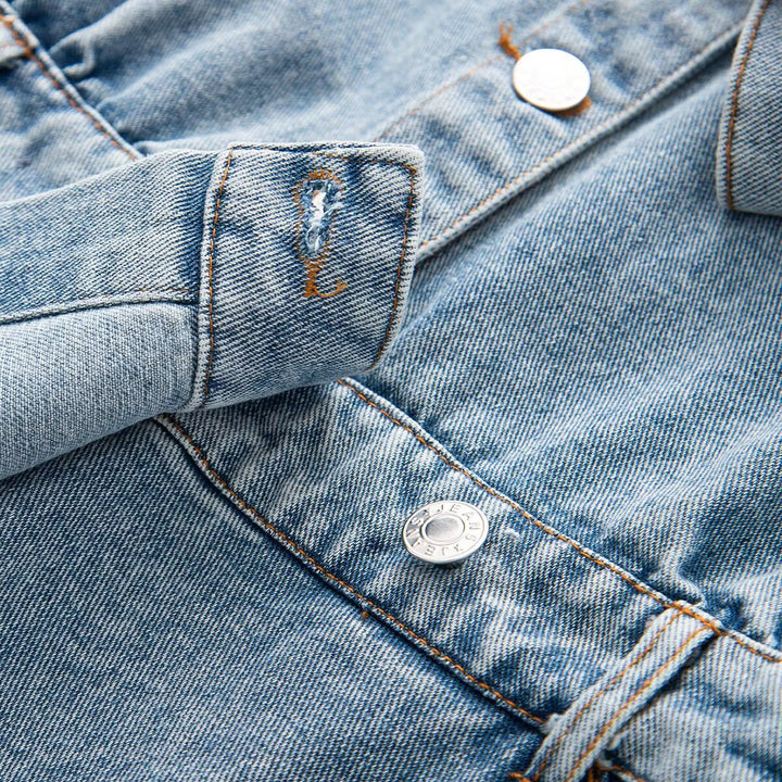 Damen Jeanskleid mit Taillengürtel, Hemdkragen und aufgesetzten Brusttaschen Drune