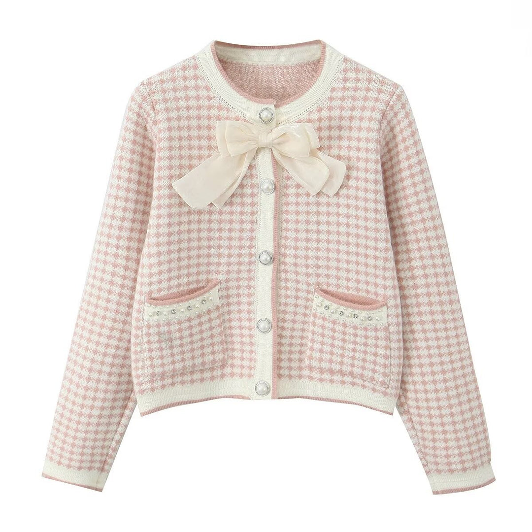 Damen Cardigan mit dekorativen Details und charmantem Schalkragen Drune