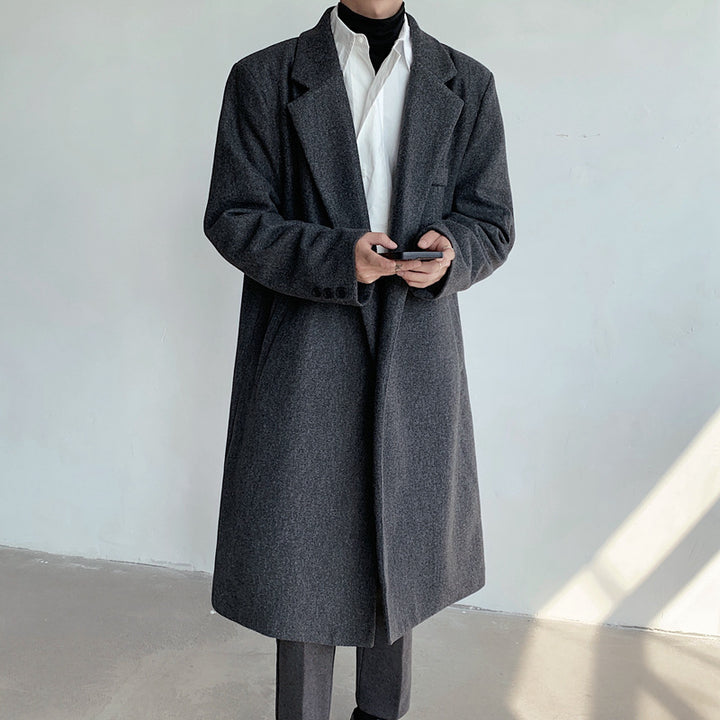 Herren Eleganter Wollmantel Drune