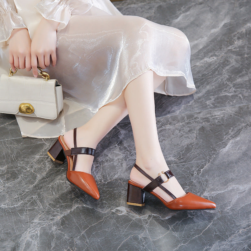 Damen Slingback-Pumps mit modischem Schmuckverschluss Drune