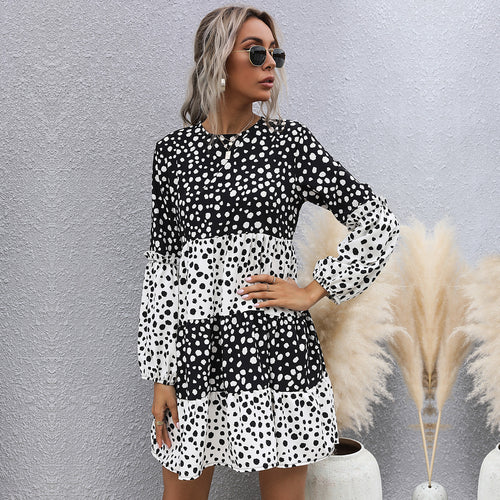 Damen Verspieltes Maxikleid mit Punkten Drune