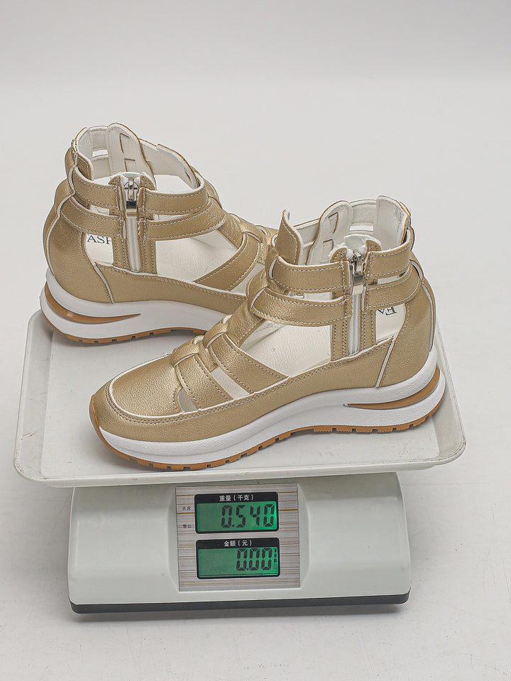Damen Sportliche Plateau-Sandale mit geflochtenem Riemen und dämpfender Profilsohle Drune