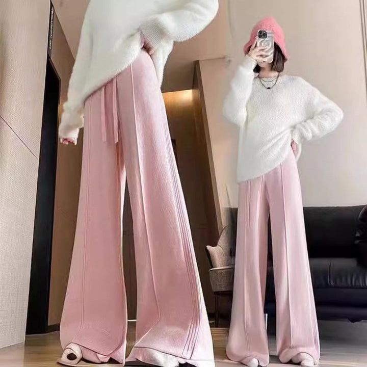 Damen Oversized Strickpullover mit breitem Streifenmuster und lässigem Schnitt Drune