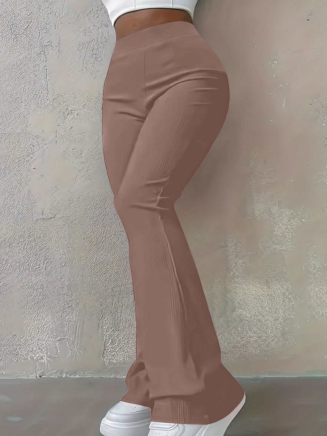 Damen High‑Waist Bootcut‑Hose mit figurformender Stretch‑Passform Drune