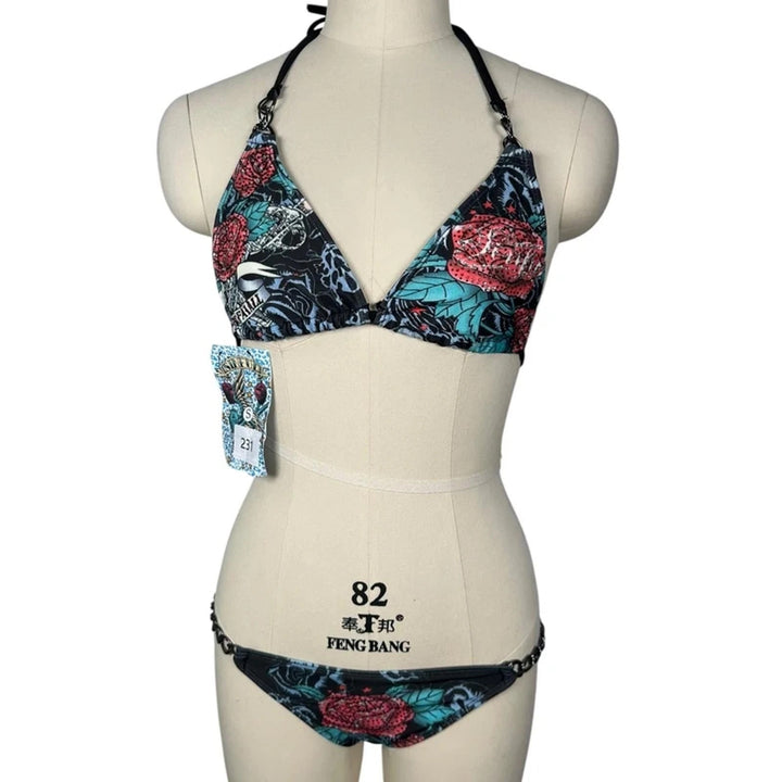 Damen Bikini-Set mit einzigartigem grafischem Design Drune