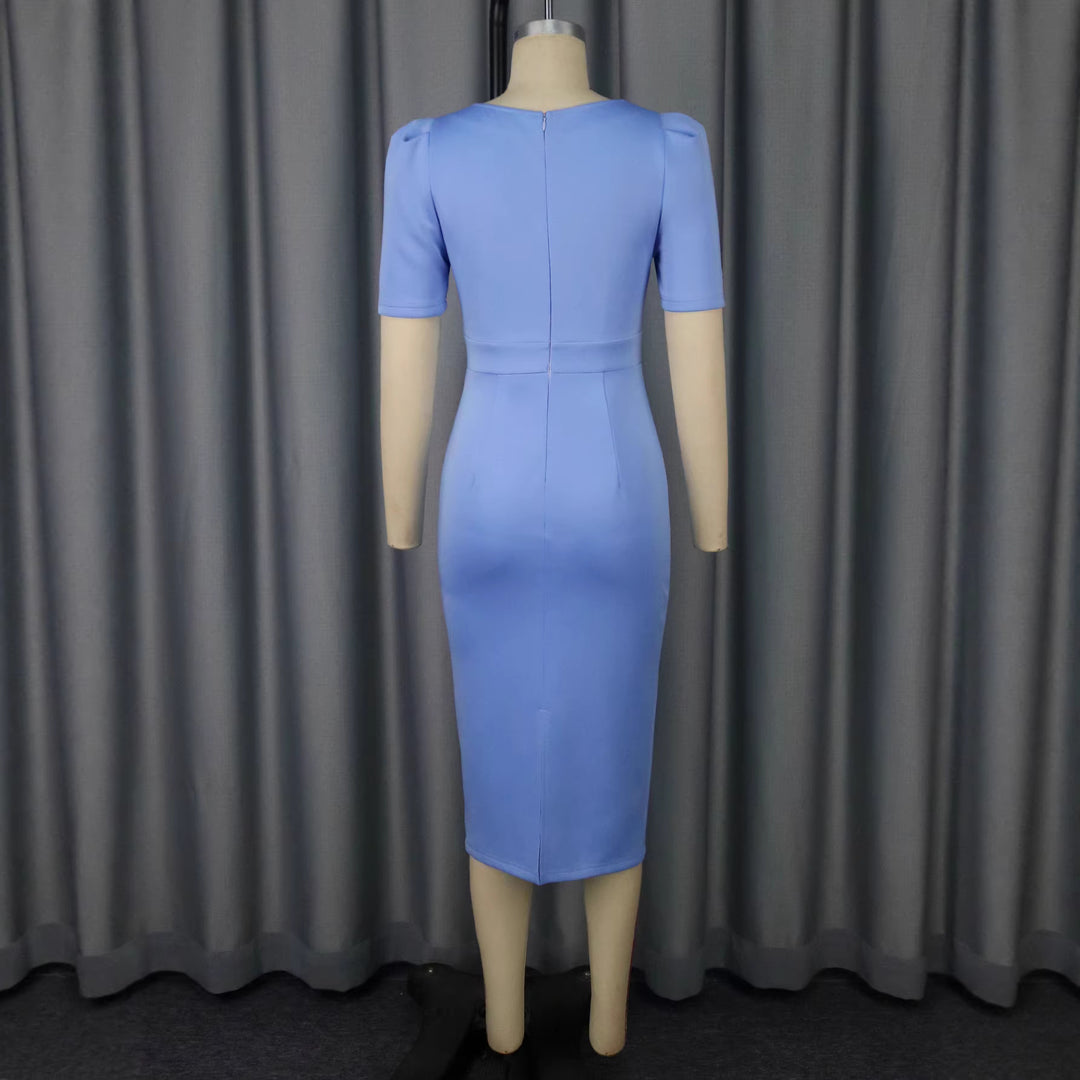 Damen figurbetontes Kleid mit floralem Dekor Drune