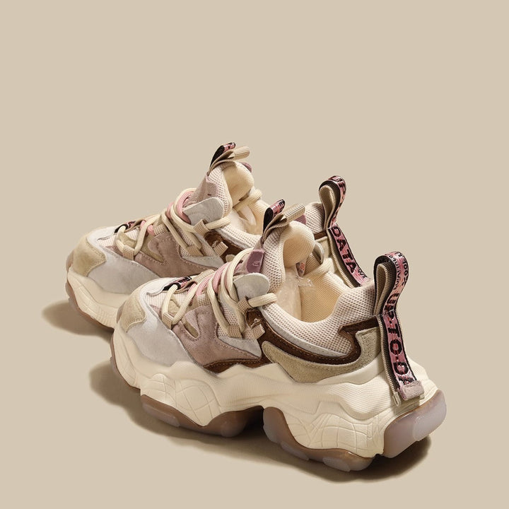 Damen Sportliche Chunky Sneakers mit atmungsaktiver Mesh-Oberfläche und robustem Sohlenprofil Drune