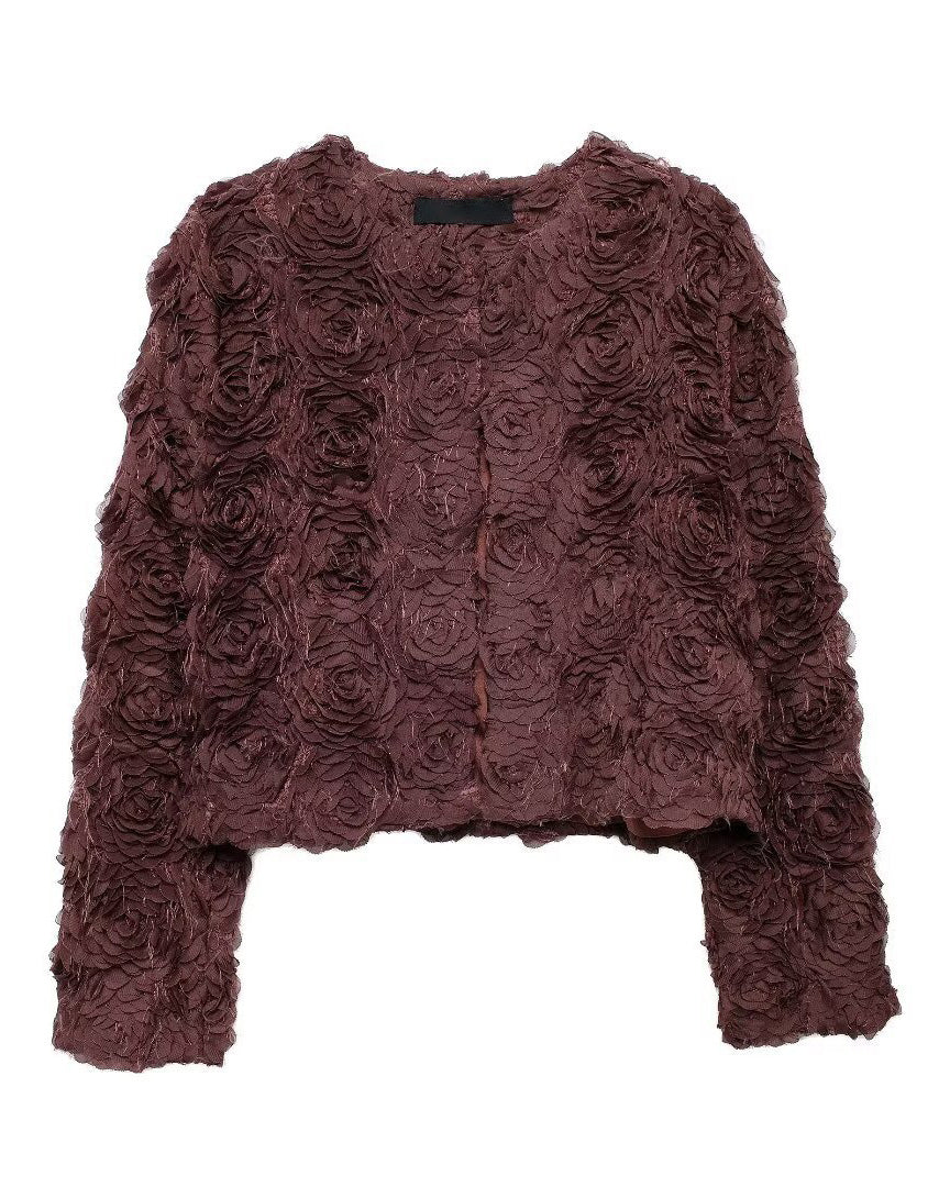Drune | Garten Rundhals Blüten Kurzjacke