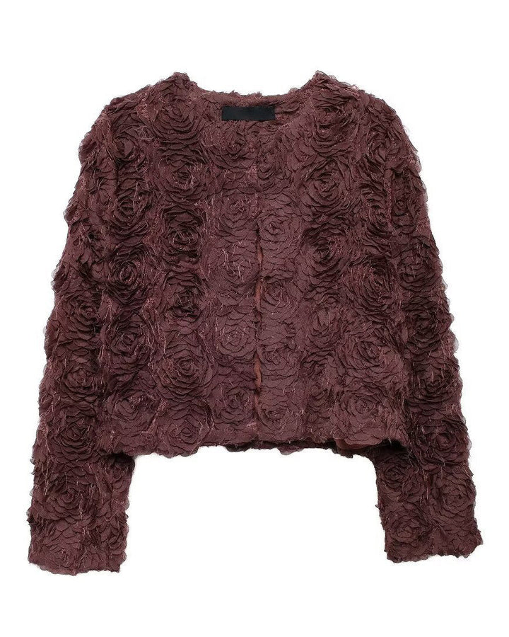Drune | Garten Rundhals Blüten Kurzjacke