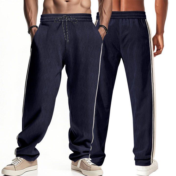 Herren Komfortable Sporthose mit seitlichen Streifen Drune