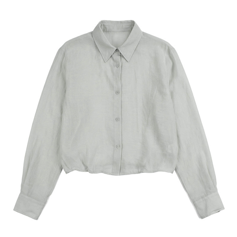 Damen Elegante und leichte Bluse mit Knopfdetails Drune