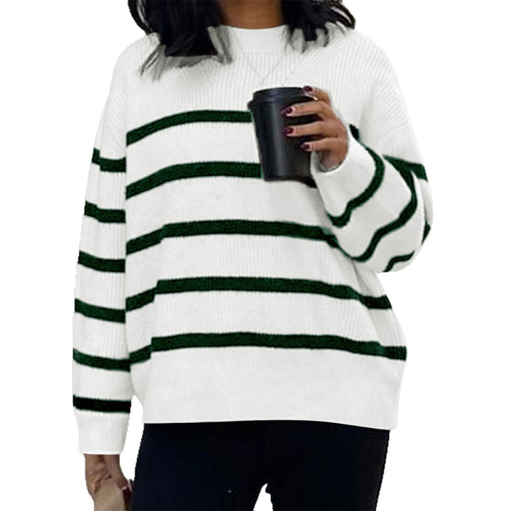 Damen nan oversized Mohair-Strickpullover mit weitem Carmen-Boat-Ausschnitt und flauschiger Struktur Drune