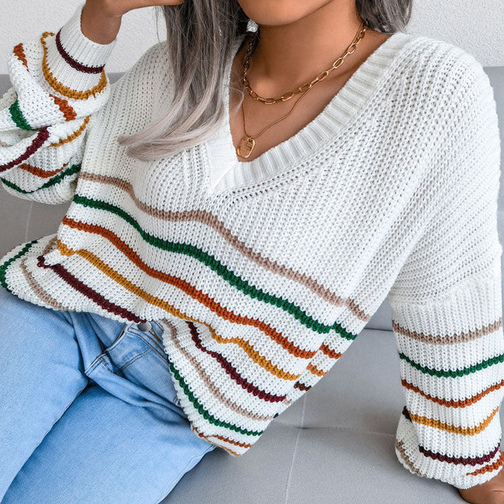 Drune | Gestreifter Strickpullover mit Modernem Charme