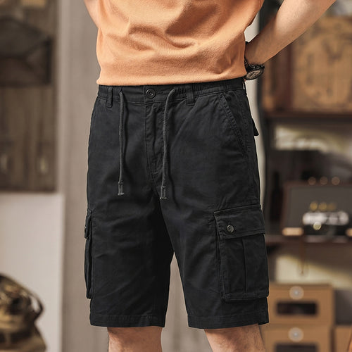 Herren 3/4-Trekking-Cargohose mit elastischem Bund, Tunnelzug und variabler Taschenorganisation Drune