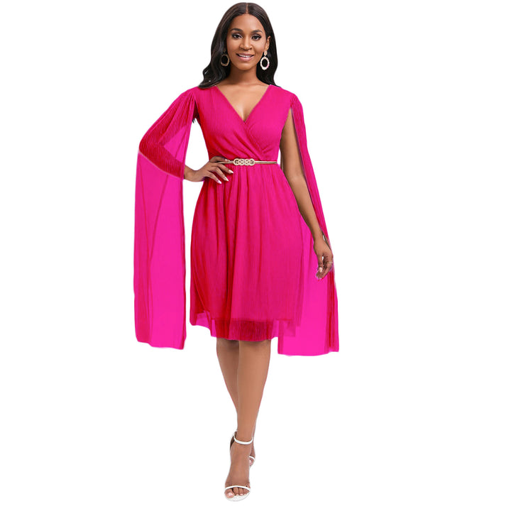 Damen Glamouröses Abendkleid mit voluminösen Ärmeln und eleganter Taillierung Drune