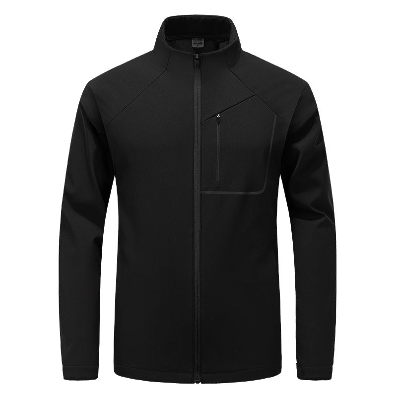 Herren Leichte Softshelljacke im urbanen Schnitt mit wasserabweisender Oberfläche und Brusttasche Drune